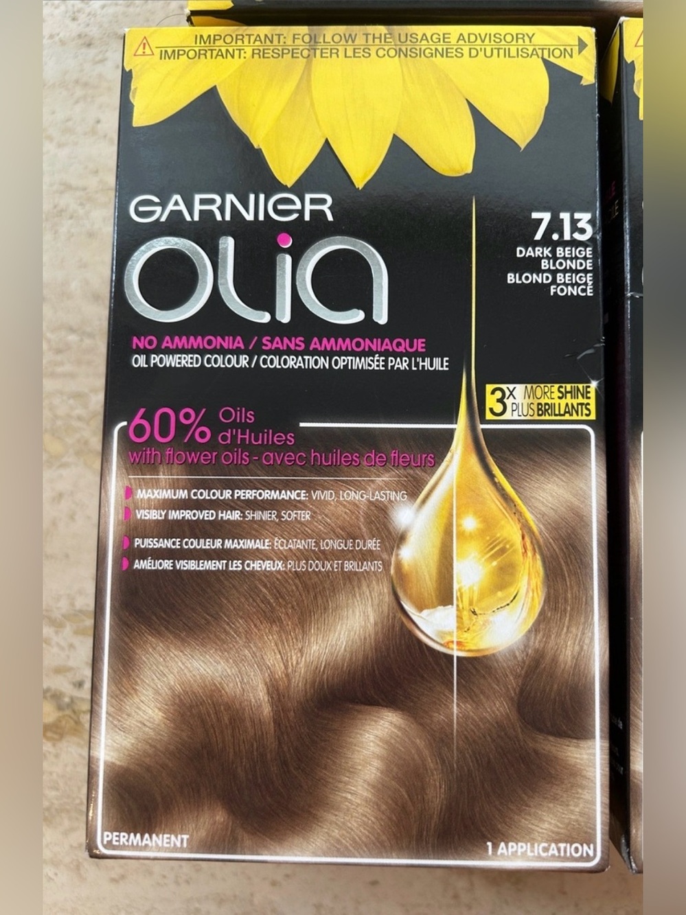 NEW 🆕 Garnier Olia 7.13 Dark Beige Blonde Hair Color never opened